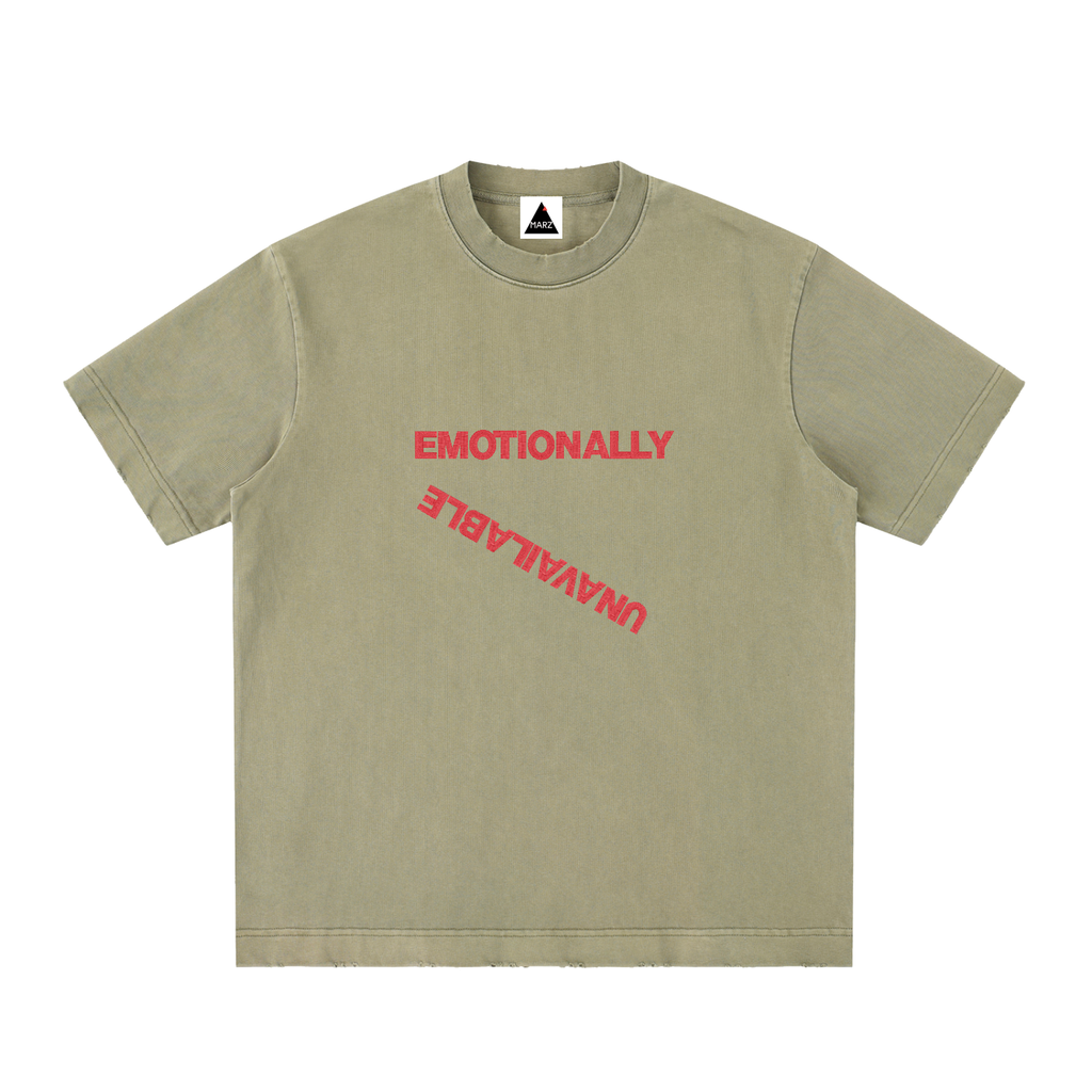EmotionallyUnavailable Heavyweight Vintage Washed Frayed T-Shirt