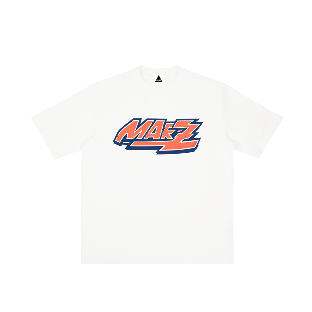MARZ Retro Vintage Wash Drop Shoulder T-shirt