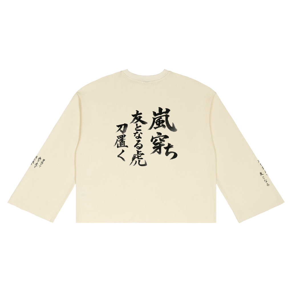 MARZ Tomo ni Naru Unisex Waffle Raw Edge T-Shirt