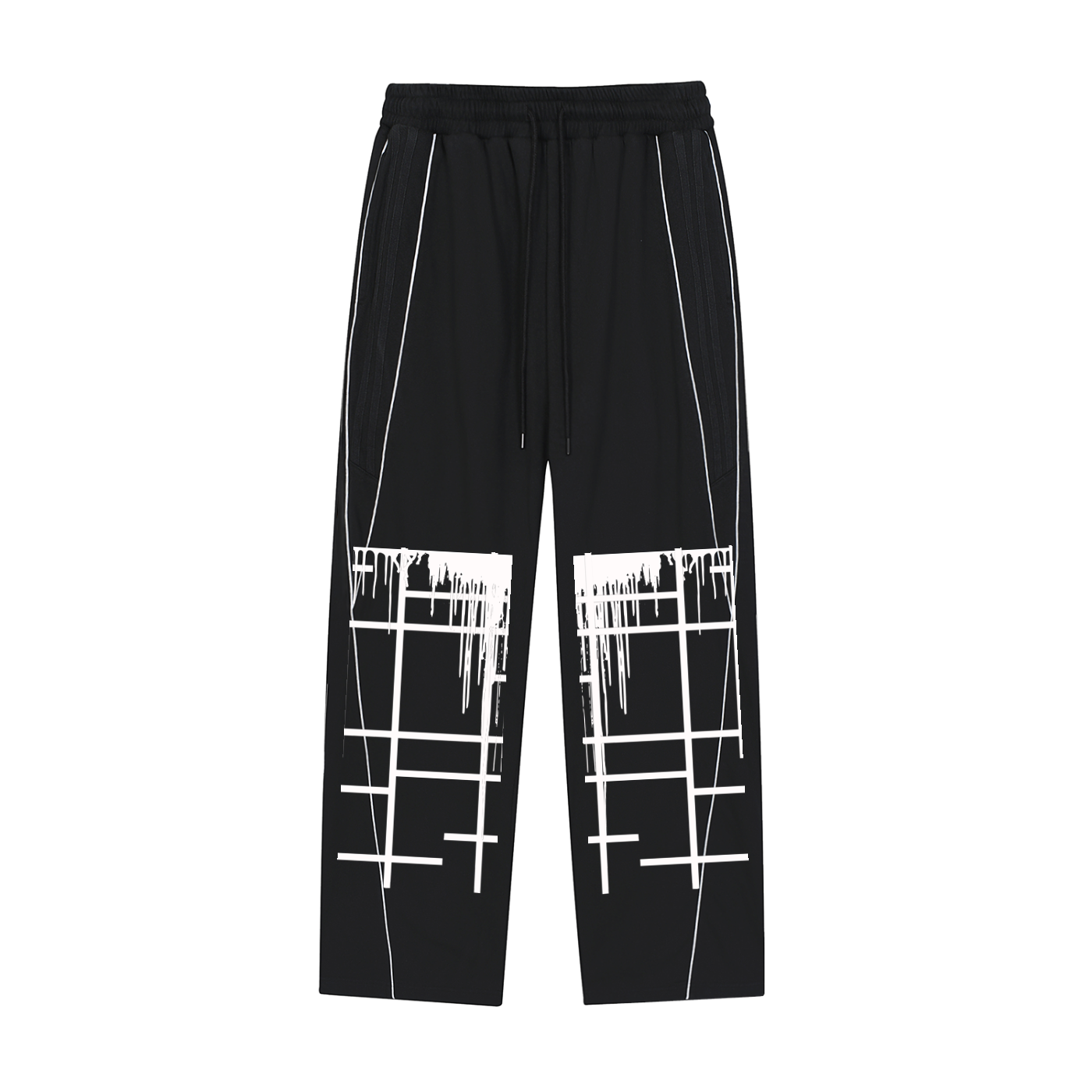 Reflection Striped Straight-Leg Sweatpants