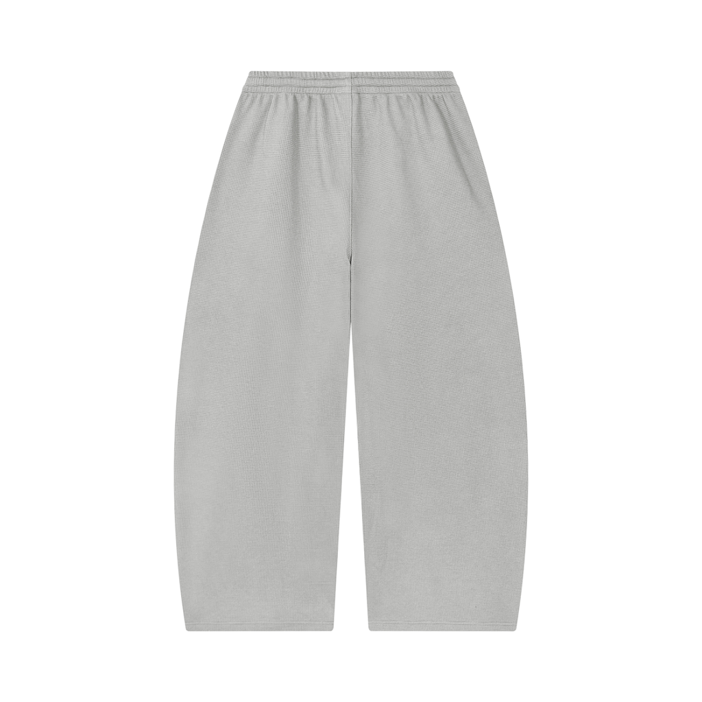EMOUNA Unisex Waffle Barrel Leg Pants