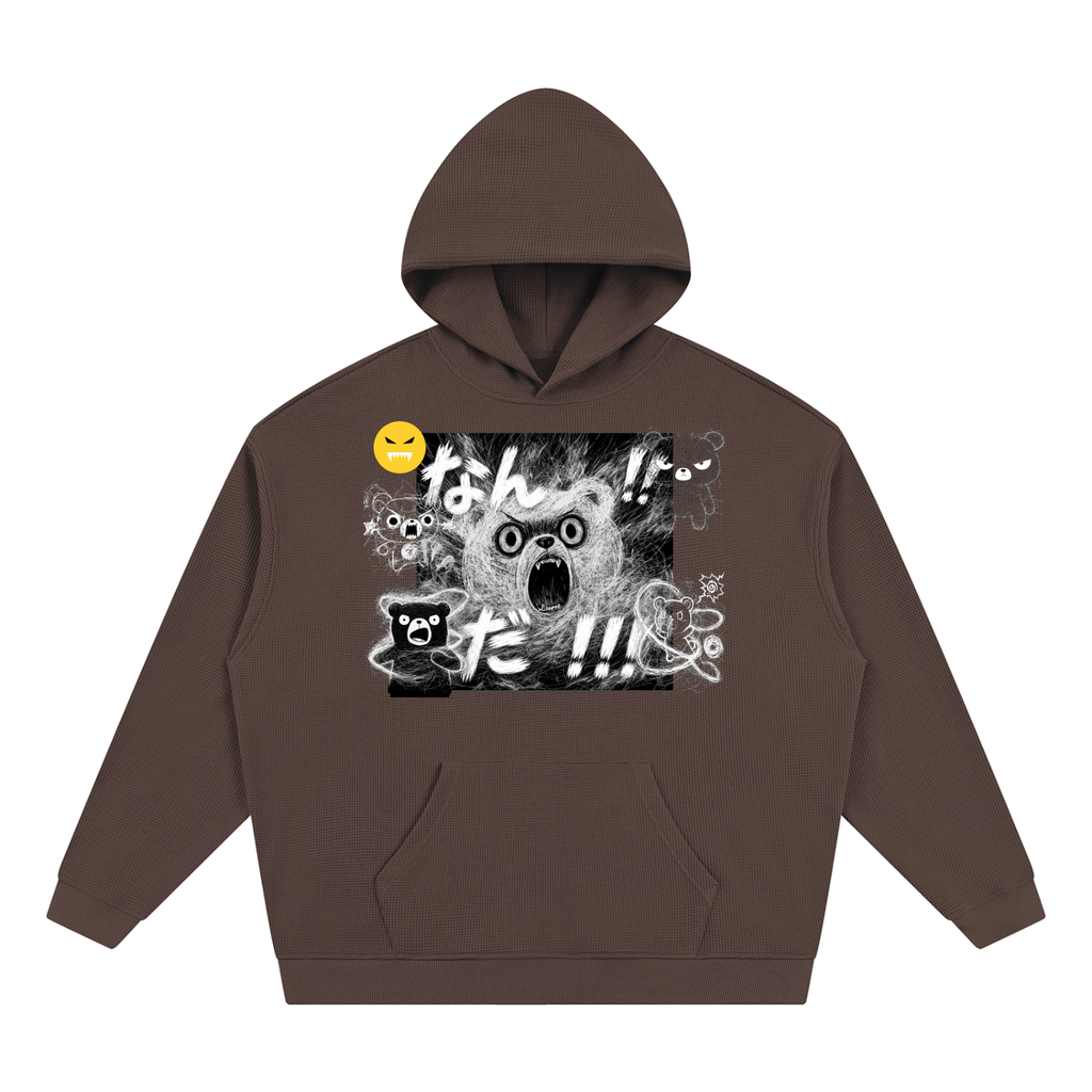 EMOUNA Kuma-chi Darake Unisex Waffle Hoodie
