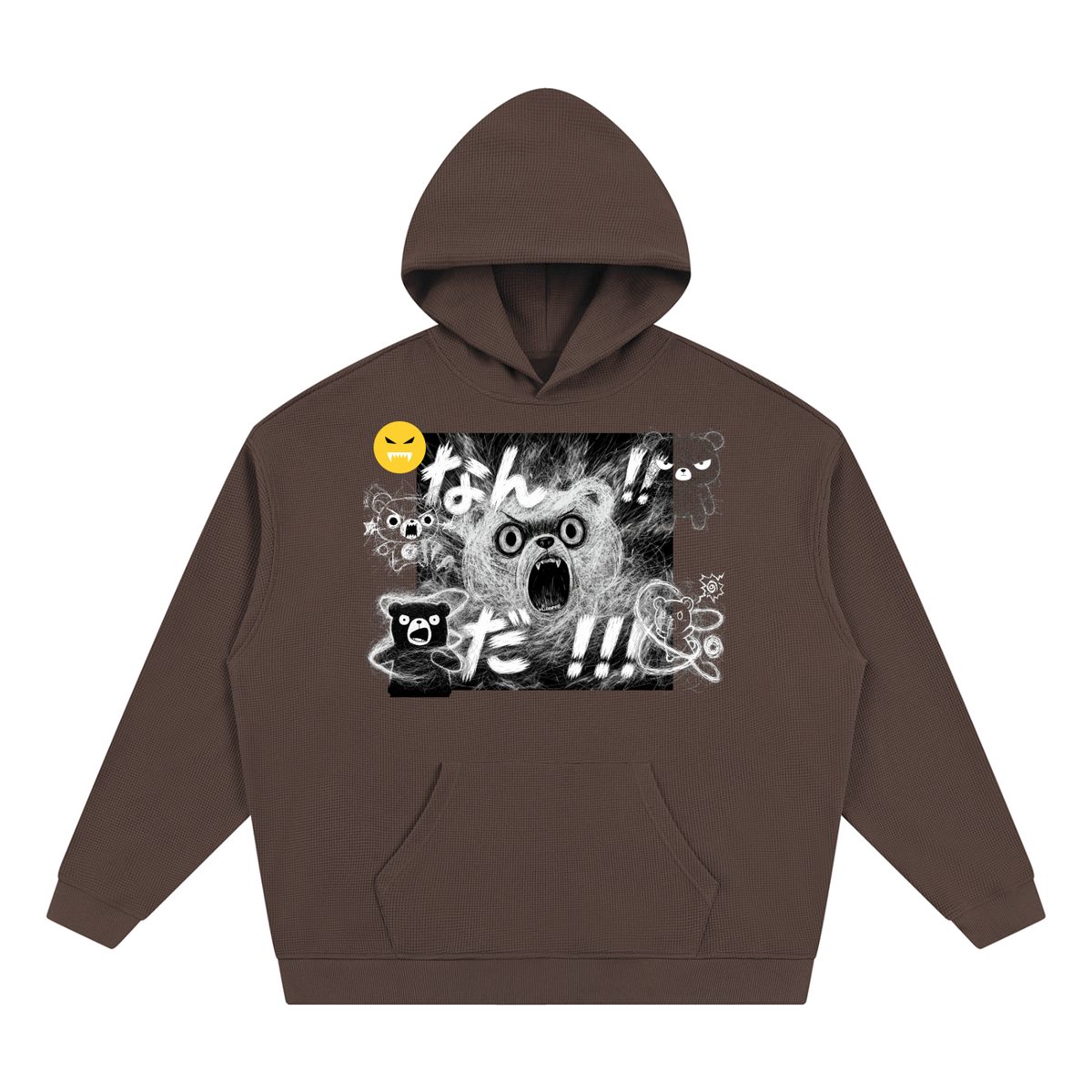 EMOUNA Kuma-chi Darake Unisex Waffle Hoodie