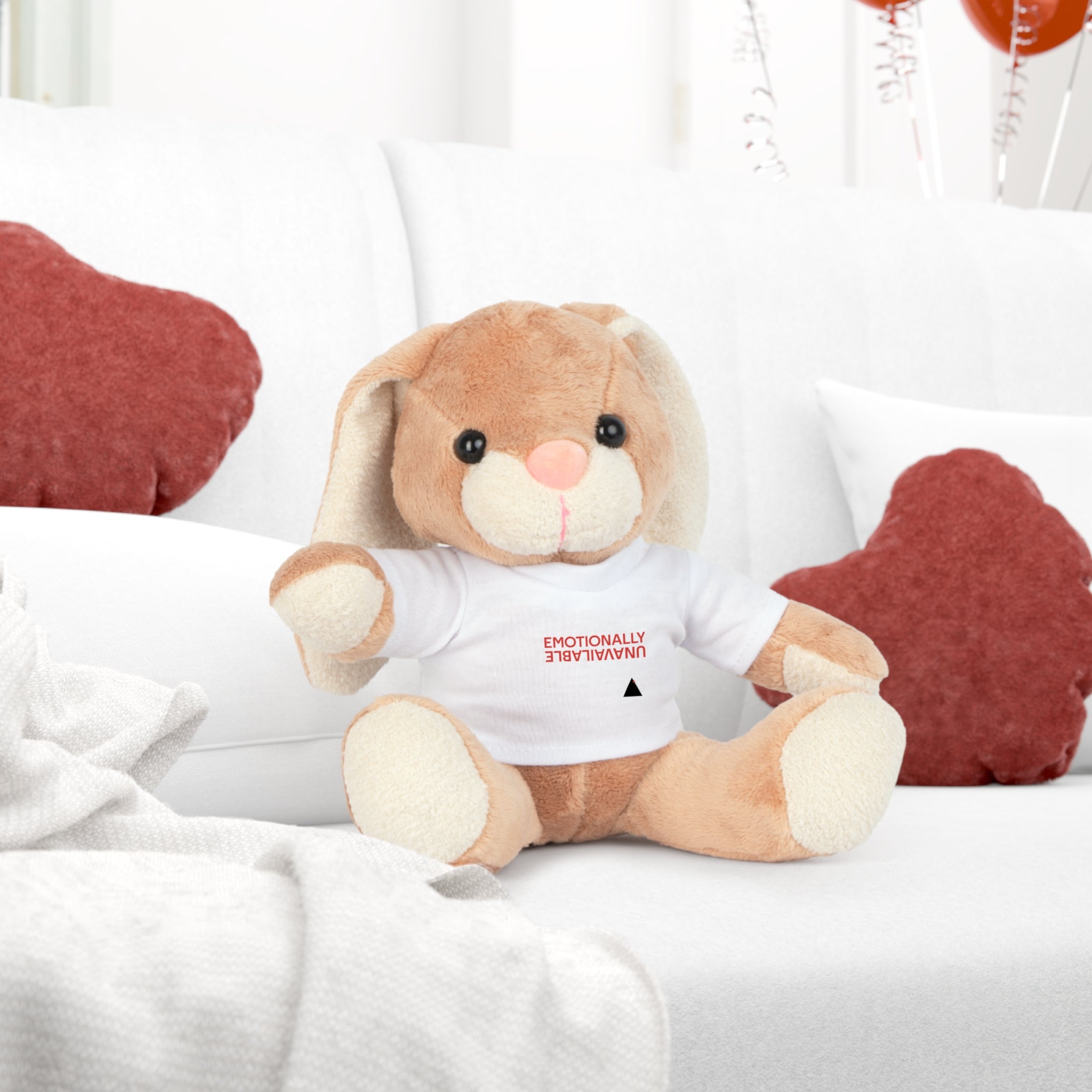 Teddy Bear Plush — 'Emotionally Unavailable' T‑Shirt Cute Gift