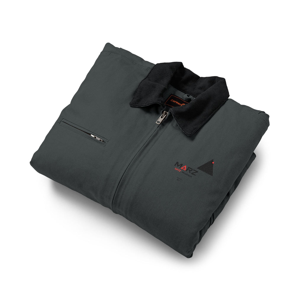 MARZ Work Jacket, Heavy-Duty Outerwear, Unisex Utility Jacket, Embroidered Work Wear, Fall/Winter Work Apparel