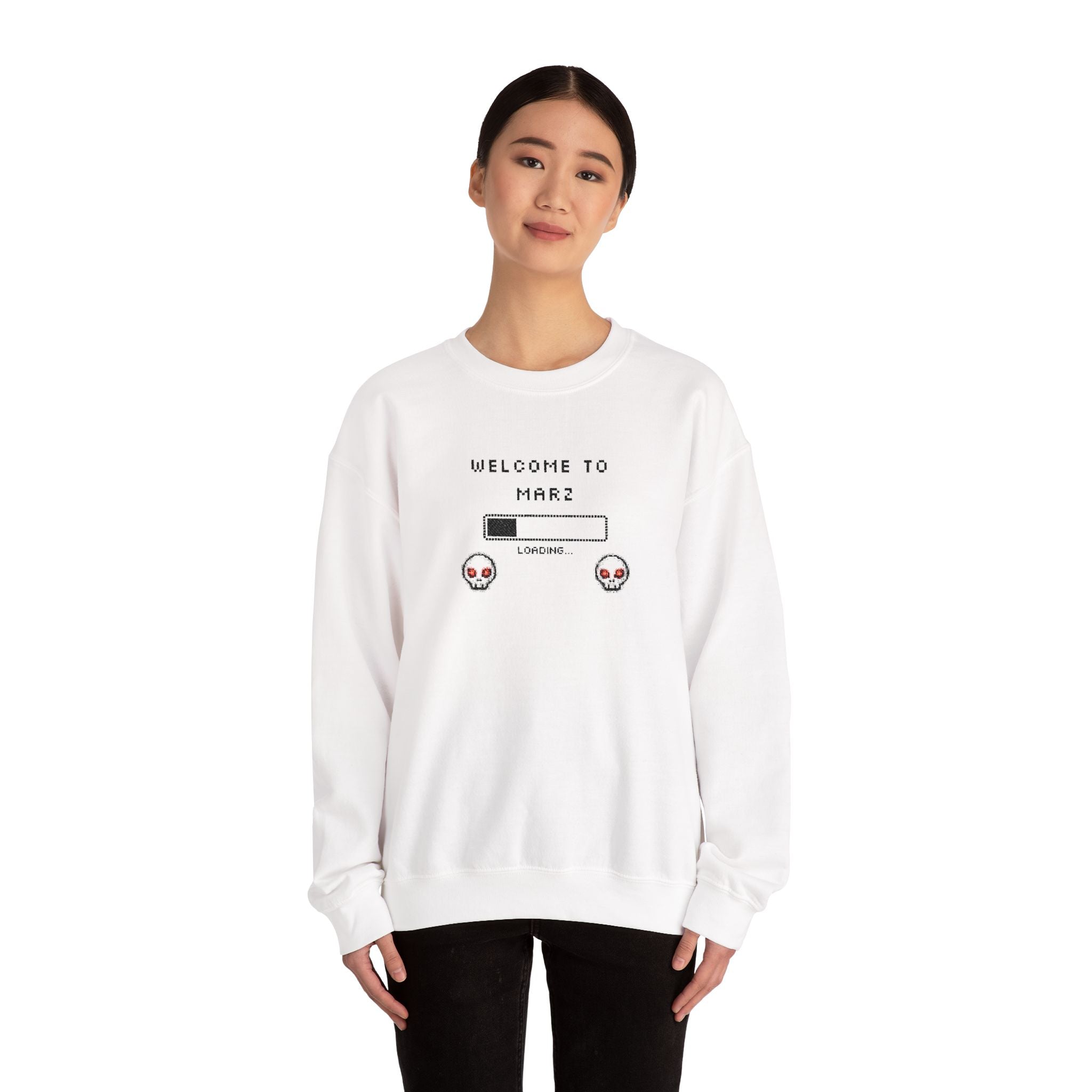 Welcome to Mars Crewneck Sweatshirt, Cozy Unisex Sweater, Fun Graphic Sweatshirt, Casual Wear, Perfect Gift for Space Lovers