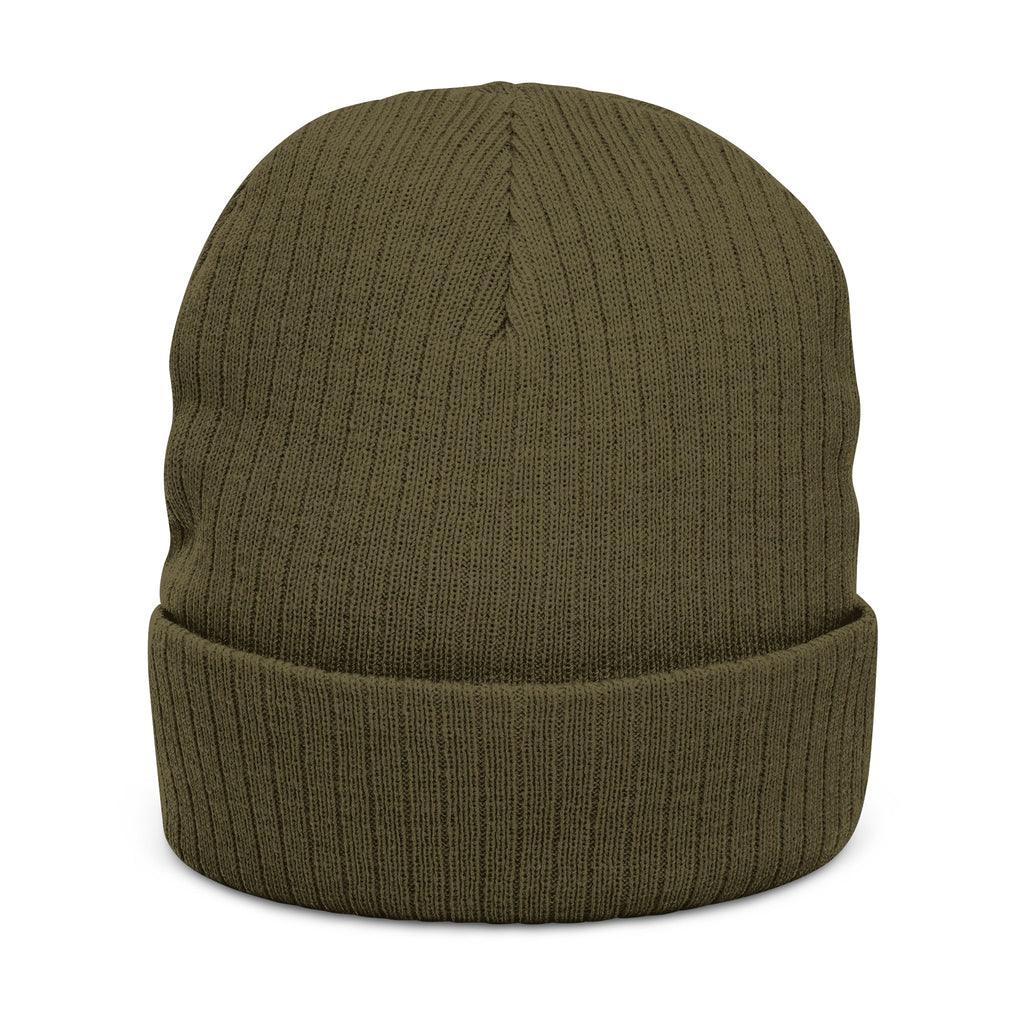 MARZ Workman Embroidered Ribbed Knit Beanie