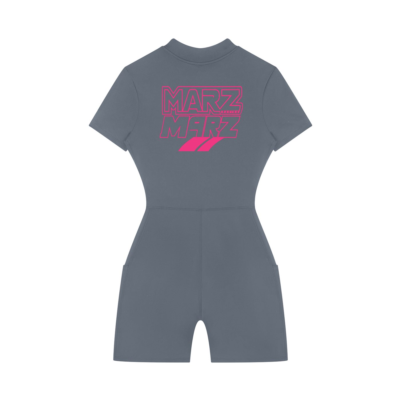 MARZ Cyberpunk Women's Quarter-Zip Short Sleeve Romper