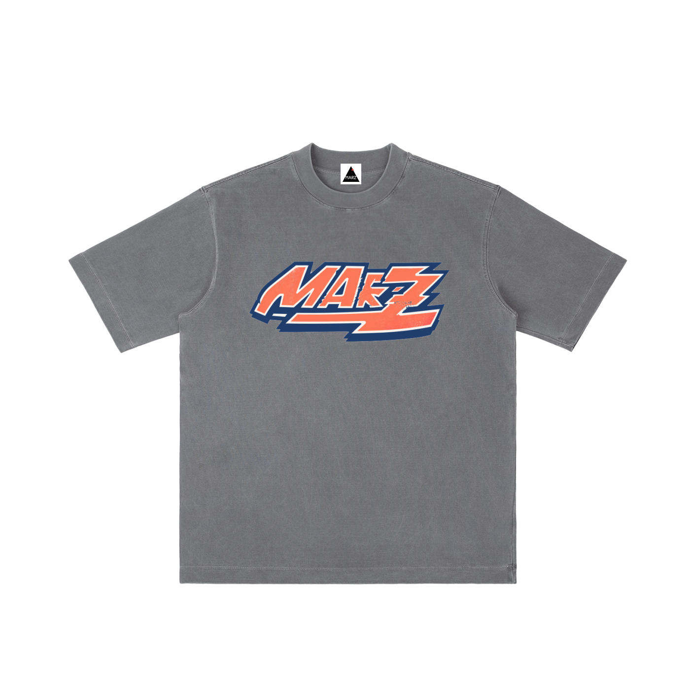 MARZ Retro Vintage Wash Drop Shoulder T-shirt
