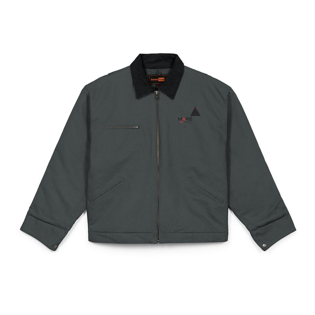 MARZ Work Jacket, Heavy-Duty Outerwear, Unisex Utility Jacket, Embroidered Work Wear, Fall/Winter Work Apparel