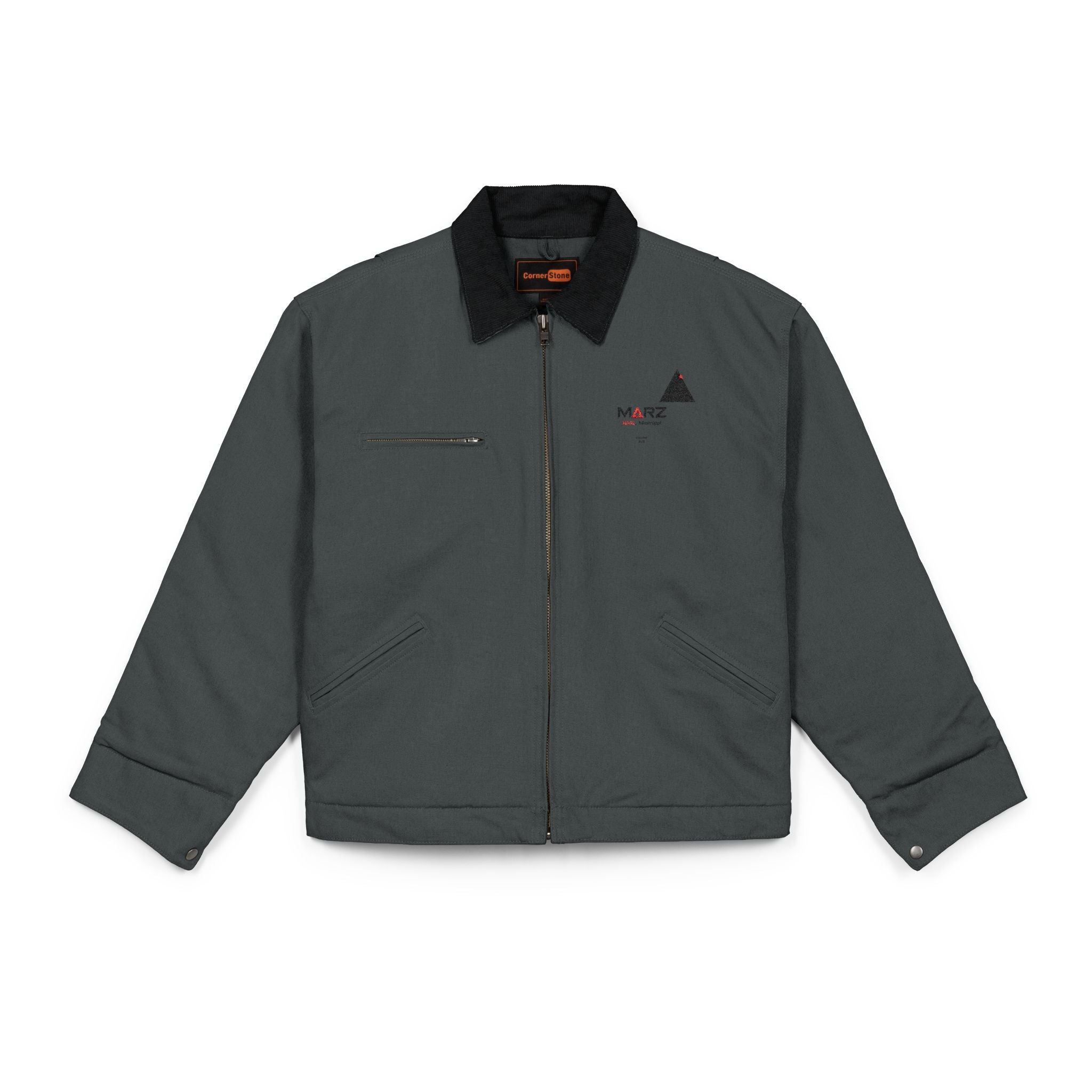 MARZ Work Jacket, Heavy-Duty Outerwear, Unisex Utility Jacket, Embroidered Work Wear, Fall/Winter Work Apparel