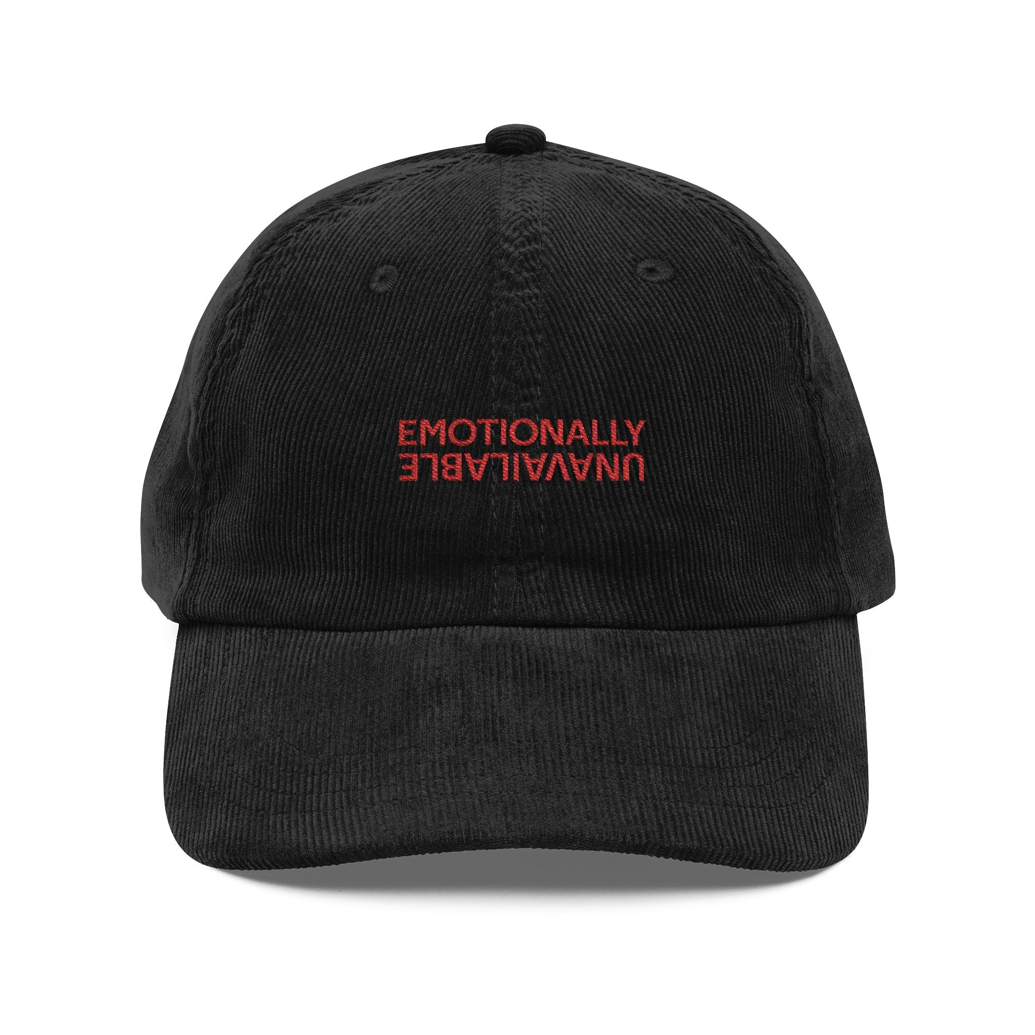 EmotionallyUnavailable Vintage Corduroy Cap Embroidered