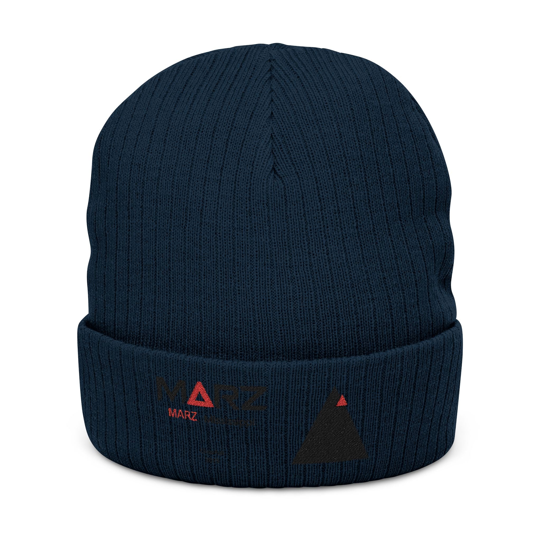 MARZ Workman Embroidered Ribbed Knit Beanie