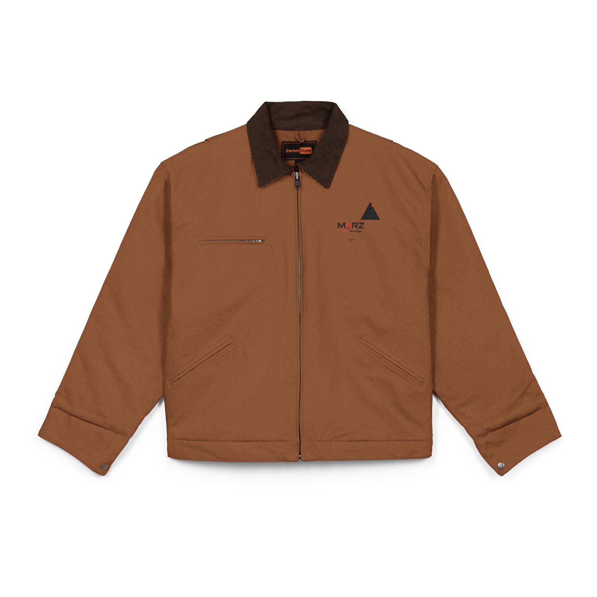 MARZ Work Jacket, Heavy-Duty Outerwear, Unisex Utility Jacket, Embroidered Work Wear, Fall/Winter Work Apparel