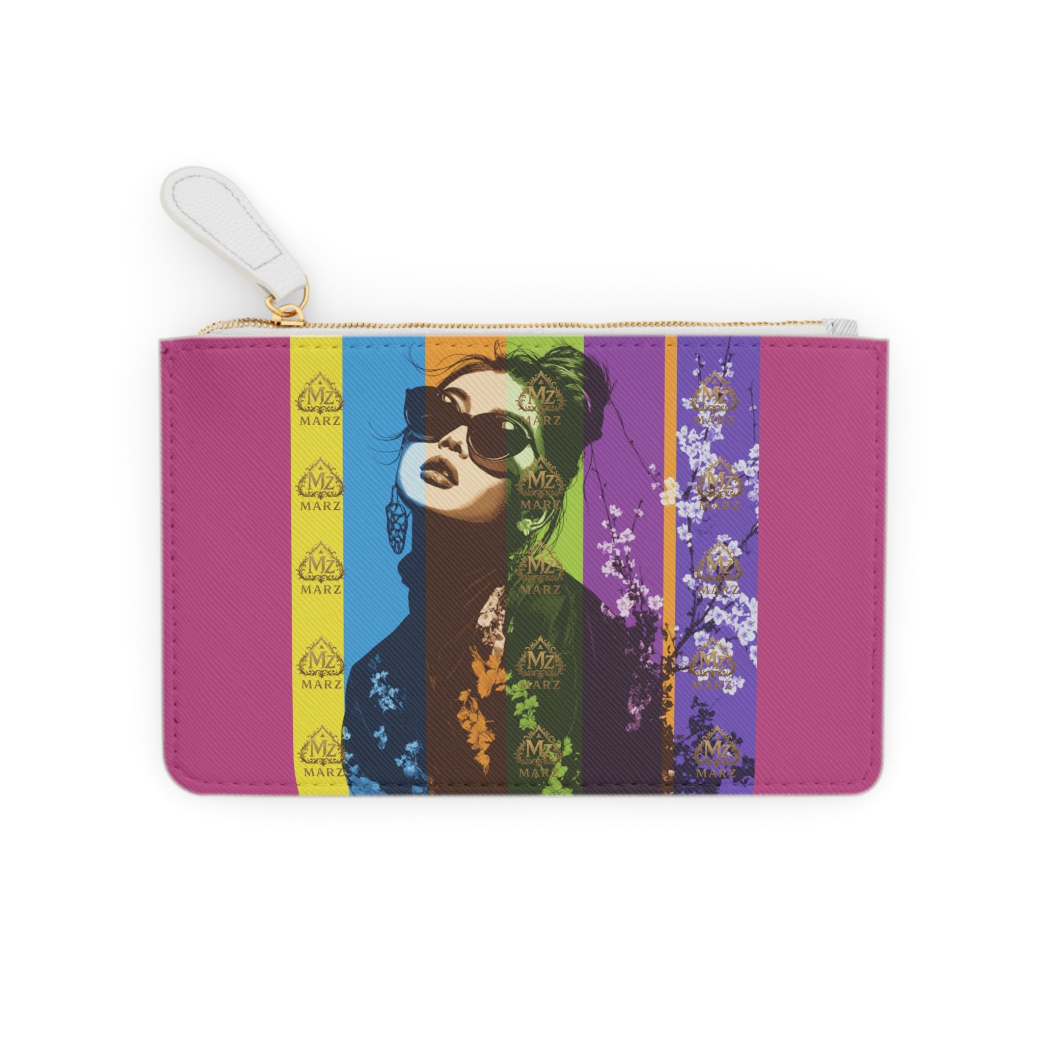Mini Clutch Bag — Retro Pop Art Fashion Clutch with Sunglassed Woman Design