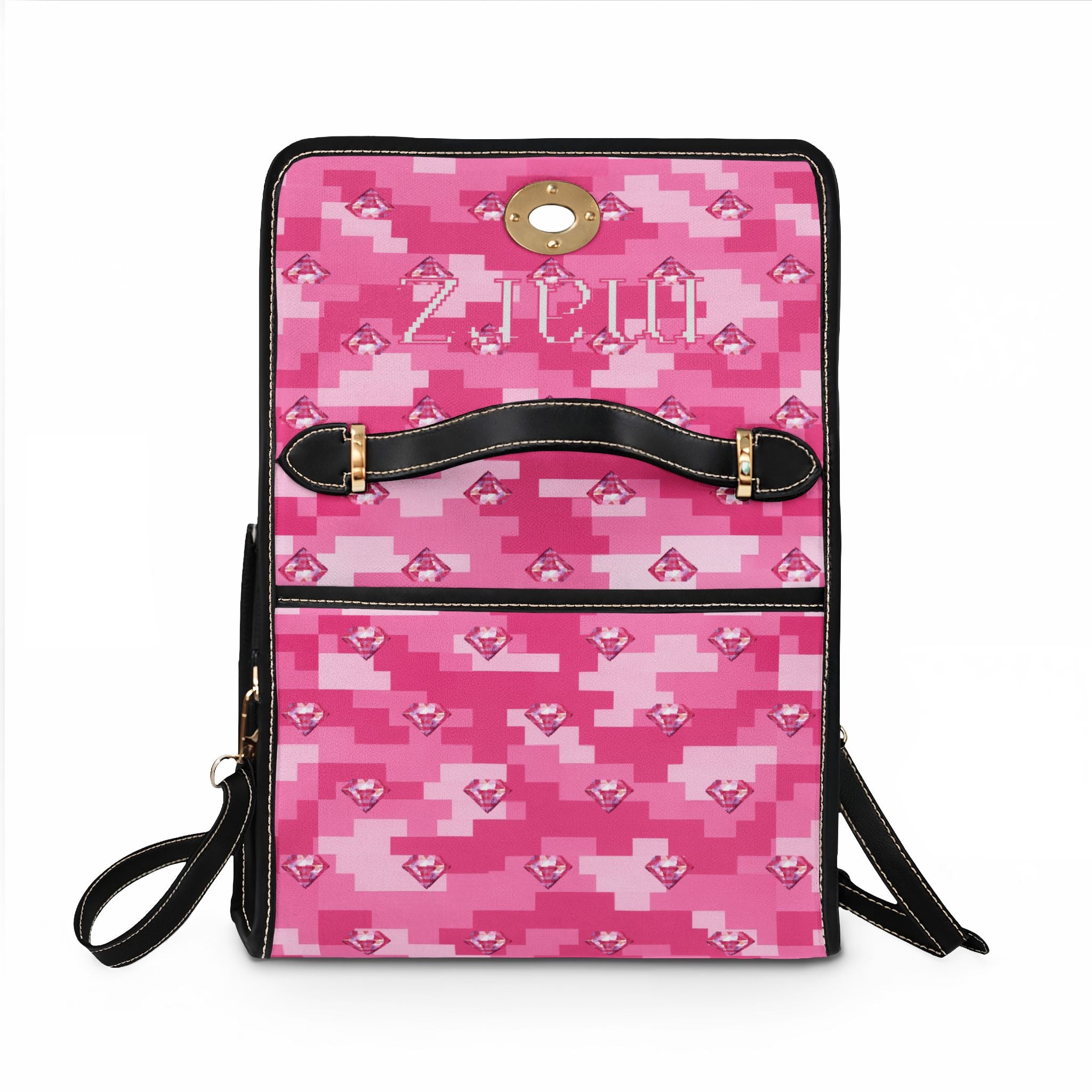 Pink Kawaii Cat Canvas Bag — Waterproof Cute Kitty Shoulder Handbag