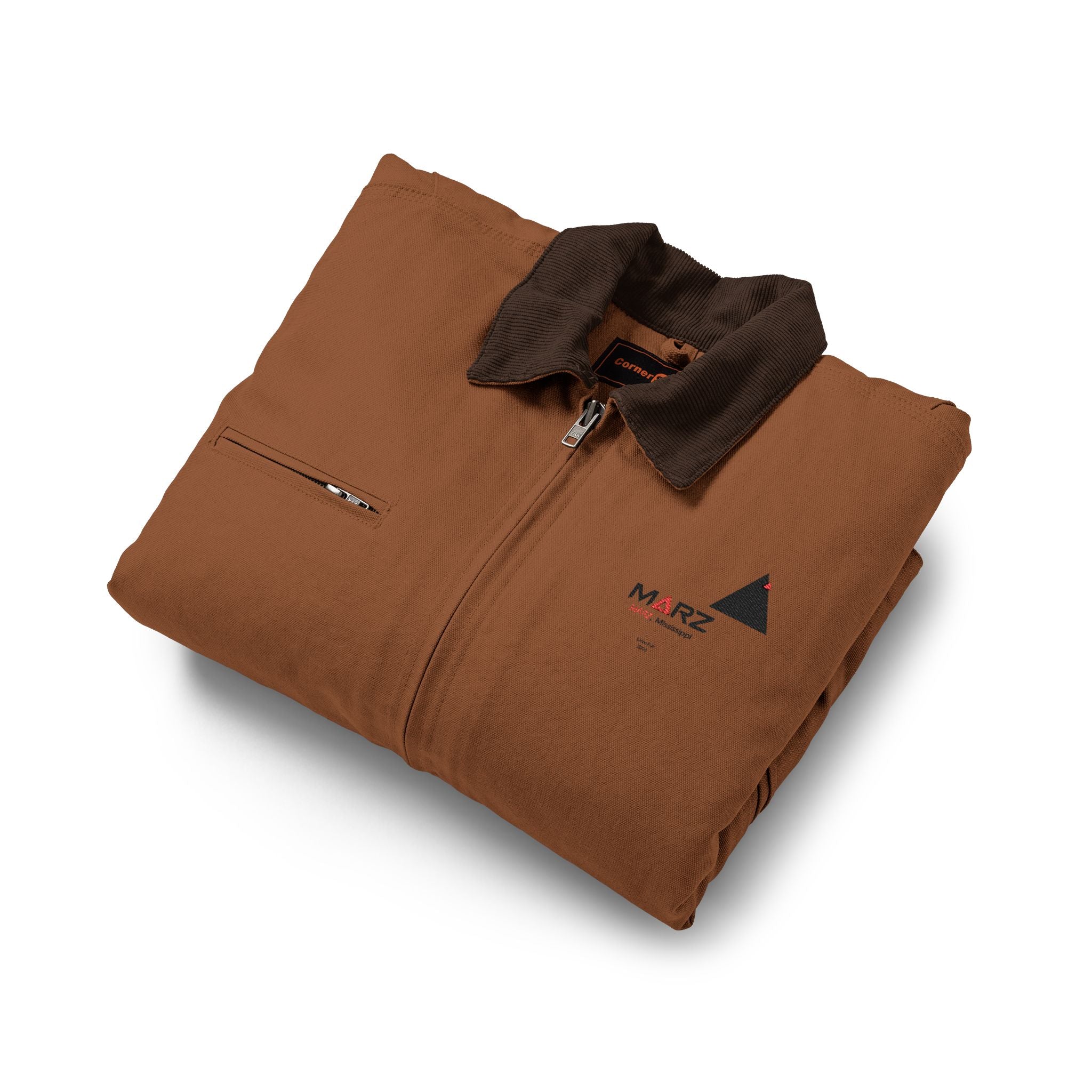 MARZ Work Jacket, Heavy-Duty Outerwear, Unisex Utility Jacket, Embroidered Work Wear, Fall/Winter Work Apparel