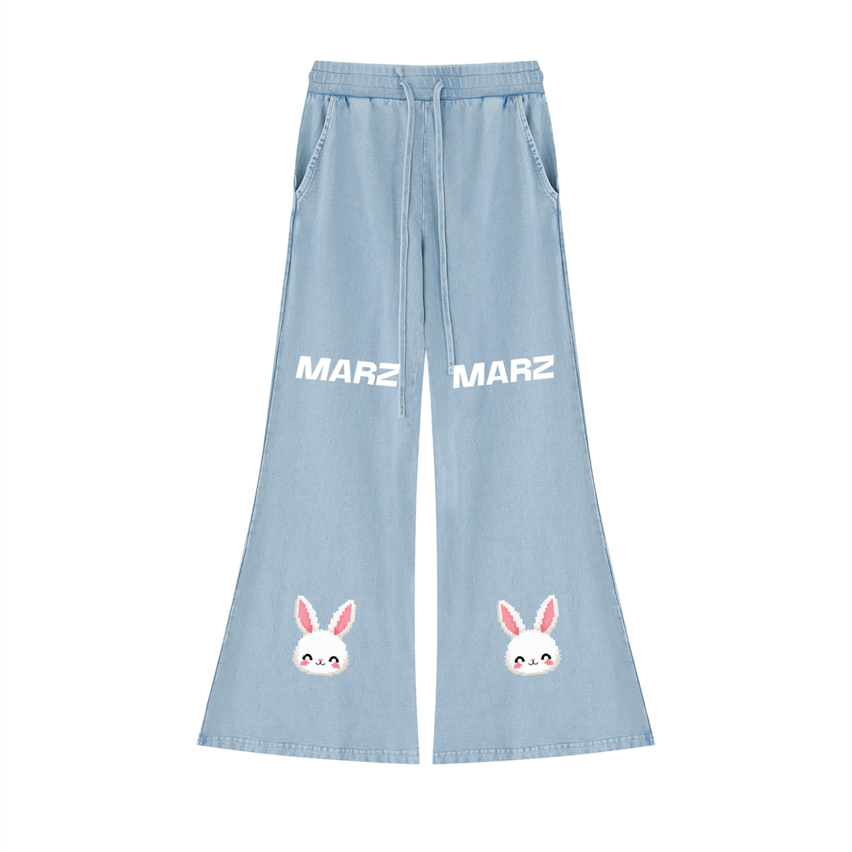 MARZ Blossom Bunny Women’s Vintage Wash Crop Sweatshirt