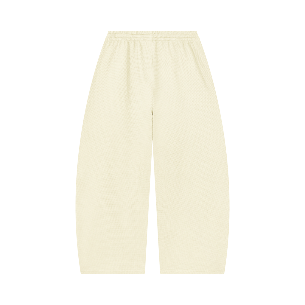 EMOUNA Unisex Waffle Barrel Leg Pants