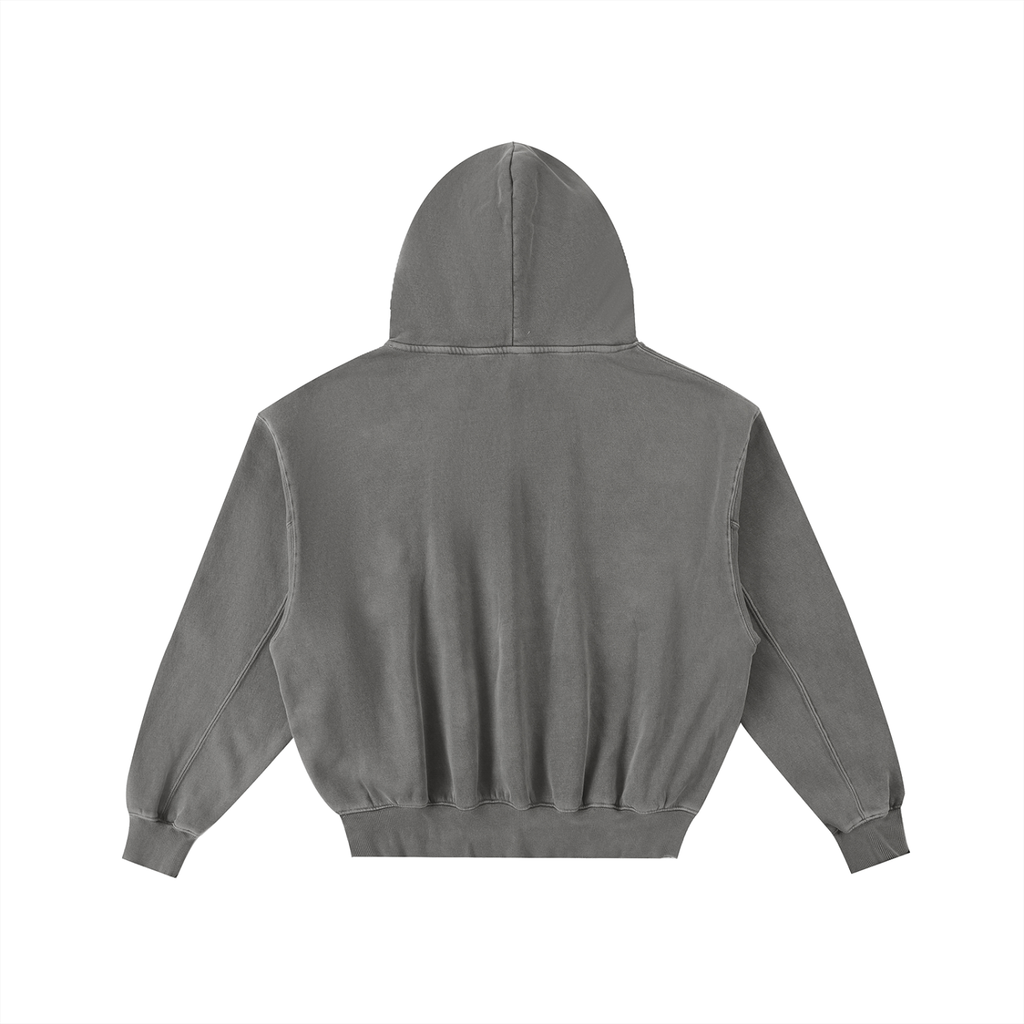 EmotionallyUnavailable Frayed Enzyme Washed Fleece Hoodie