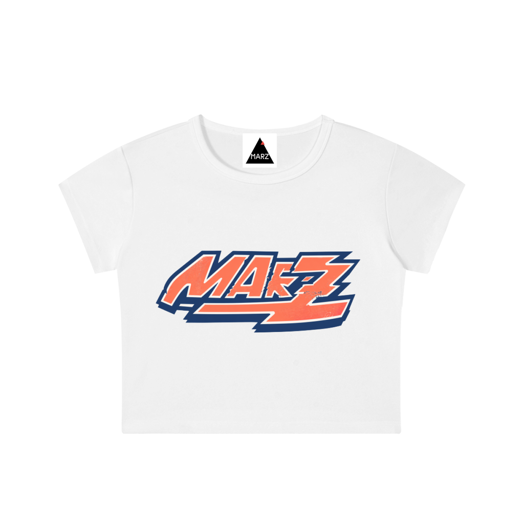 MARZ Retro Snow Washed Crop Top (W)