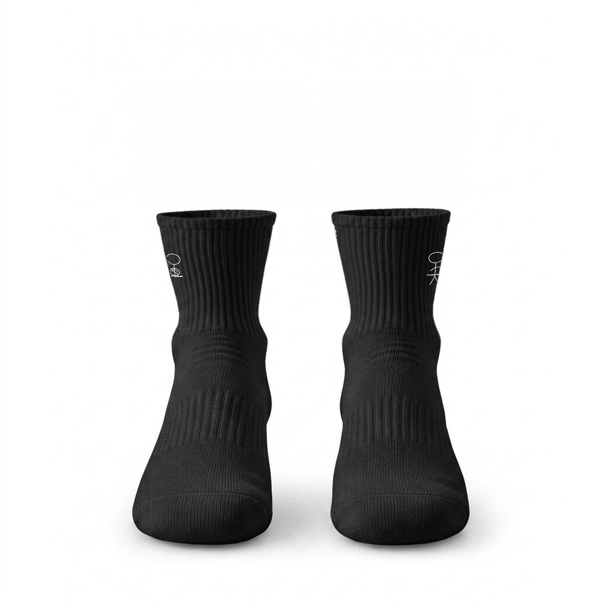 Emotionally Unavailable Embroidery Sports Mid-Calf Socks|Cotton