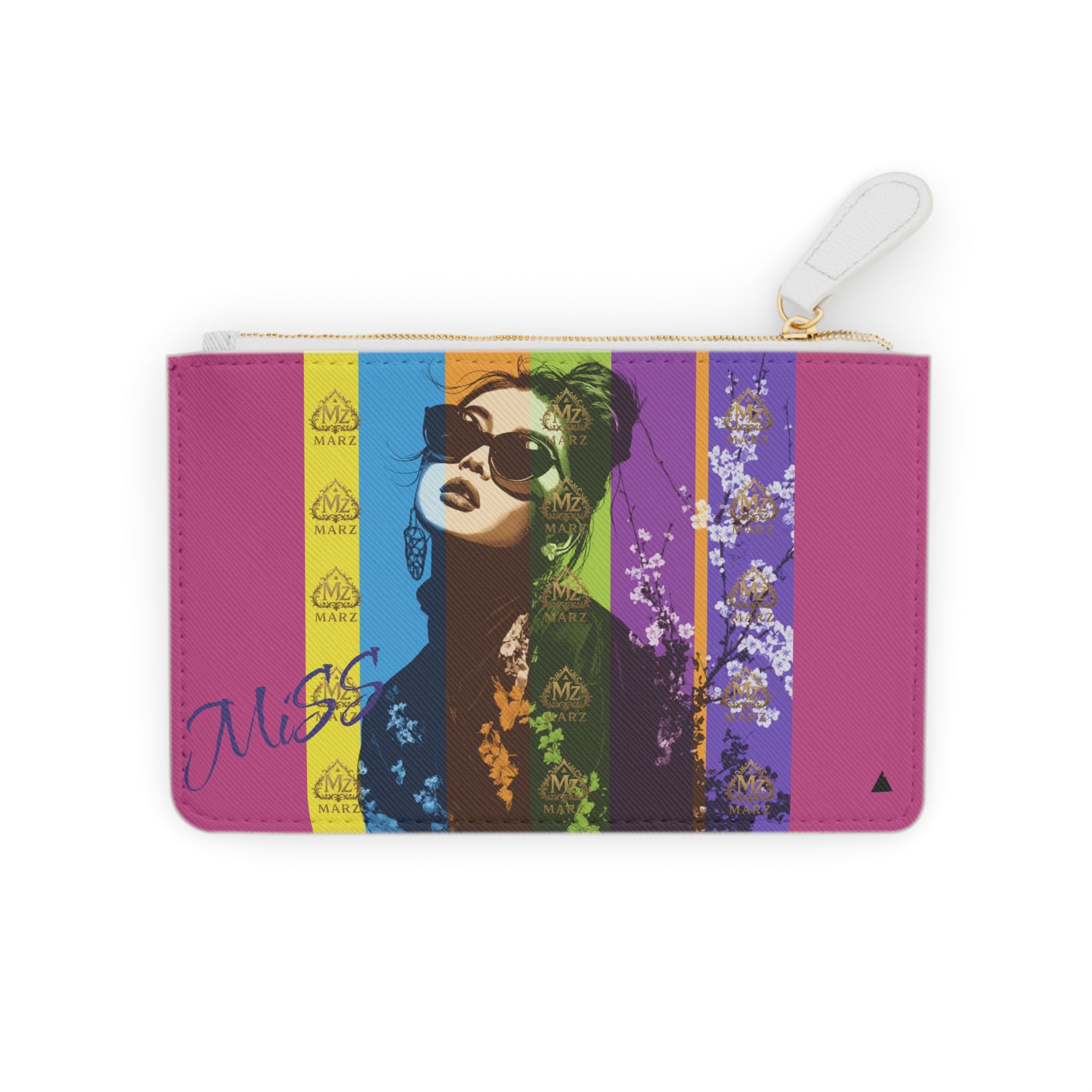 Mini Clutch Bag — Retro Pop Art Fashion Clutch with Sunglassed Woman Design