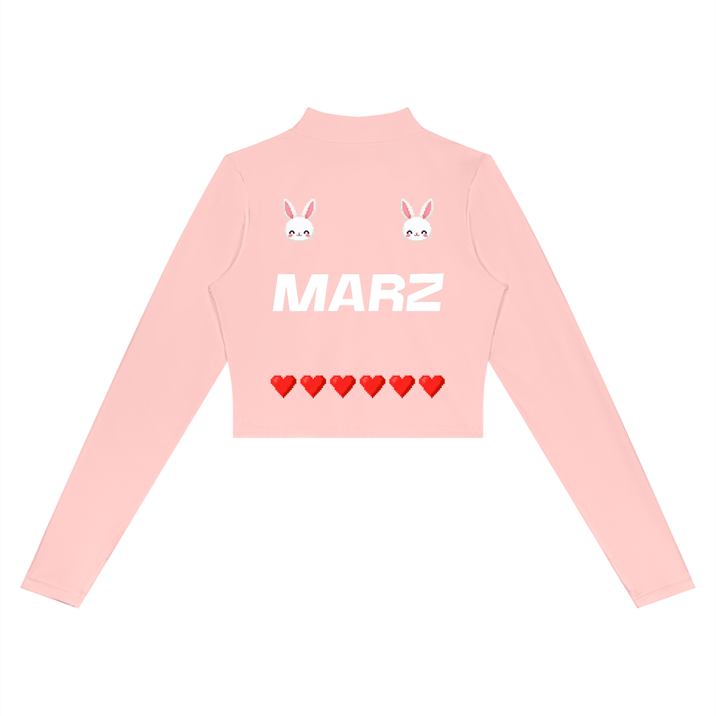 MARZ Blossom Bunny Women’s Crop Yoga Sports Jacket