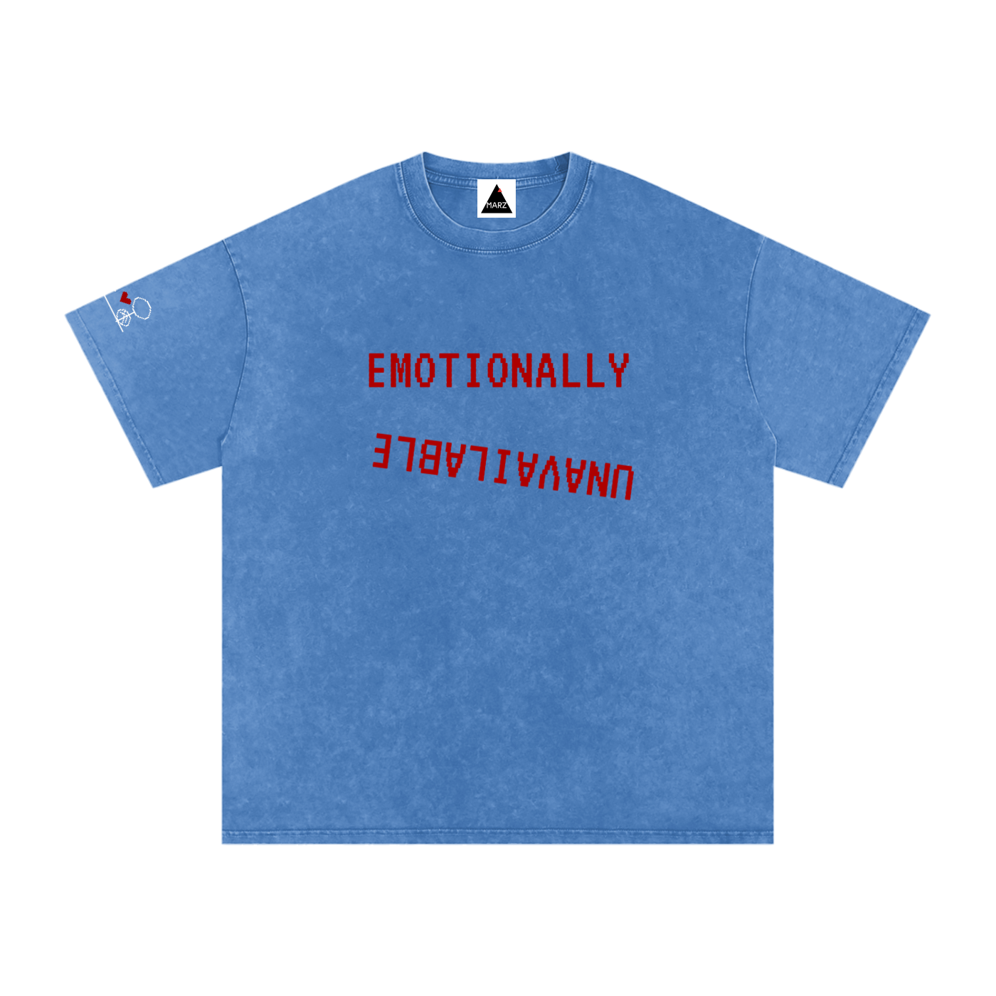 EmotionallyUnavailable Pixel Snow Washed Oversized Cotton T-Shirt