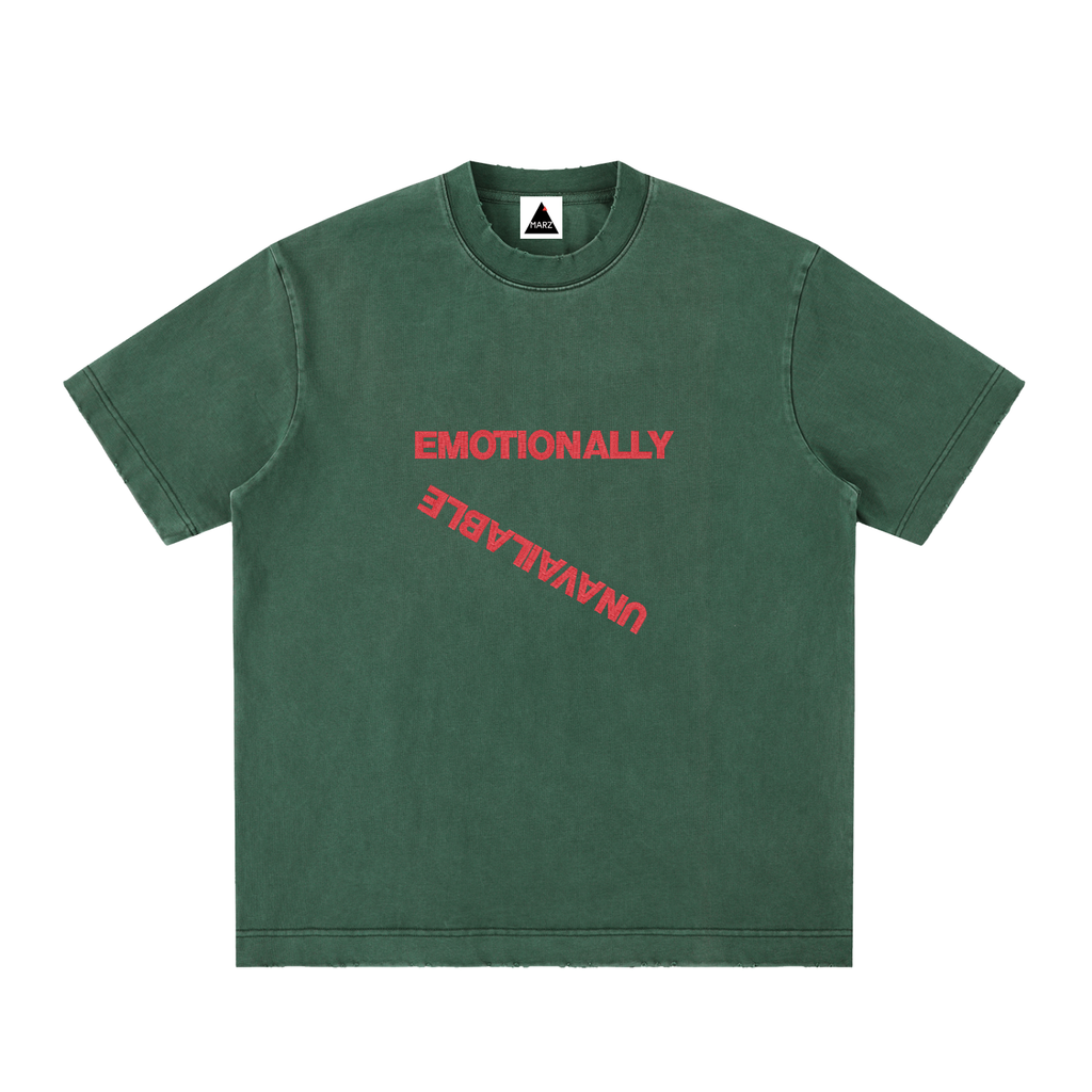 EmotionallyUnavailable Heavyweight Vintage Washed Frayed T-Shirt