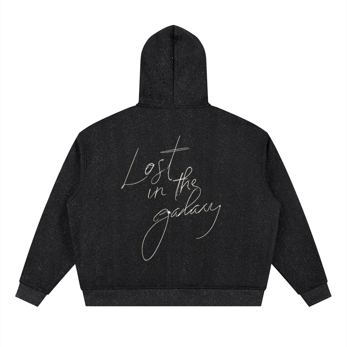 MARZ Lost in the Galaxy Unisex Sparkles Full Zip Boxy Hoodie