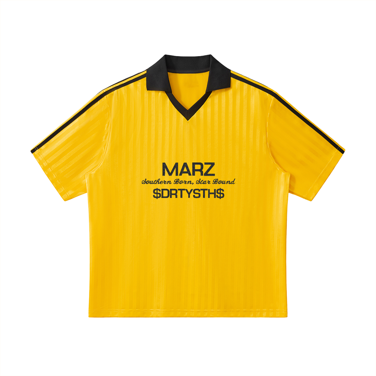 MARZ Dirty South Contrast Collar Striped Soccer Jersey