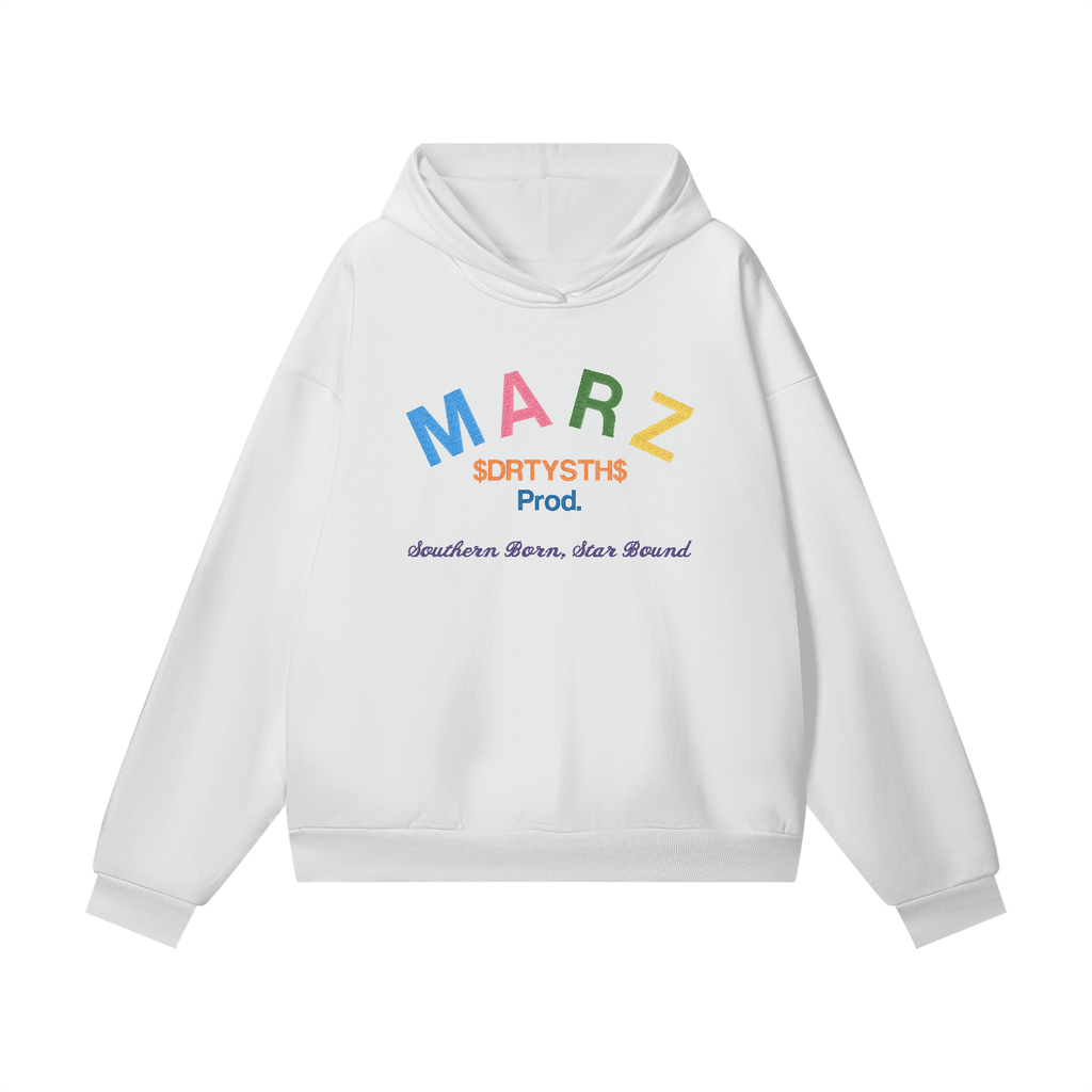 MARZ Dirty South Embroidered Heavyweight Hidden Pocket Fleece Hoodie