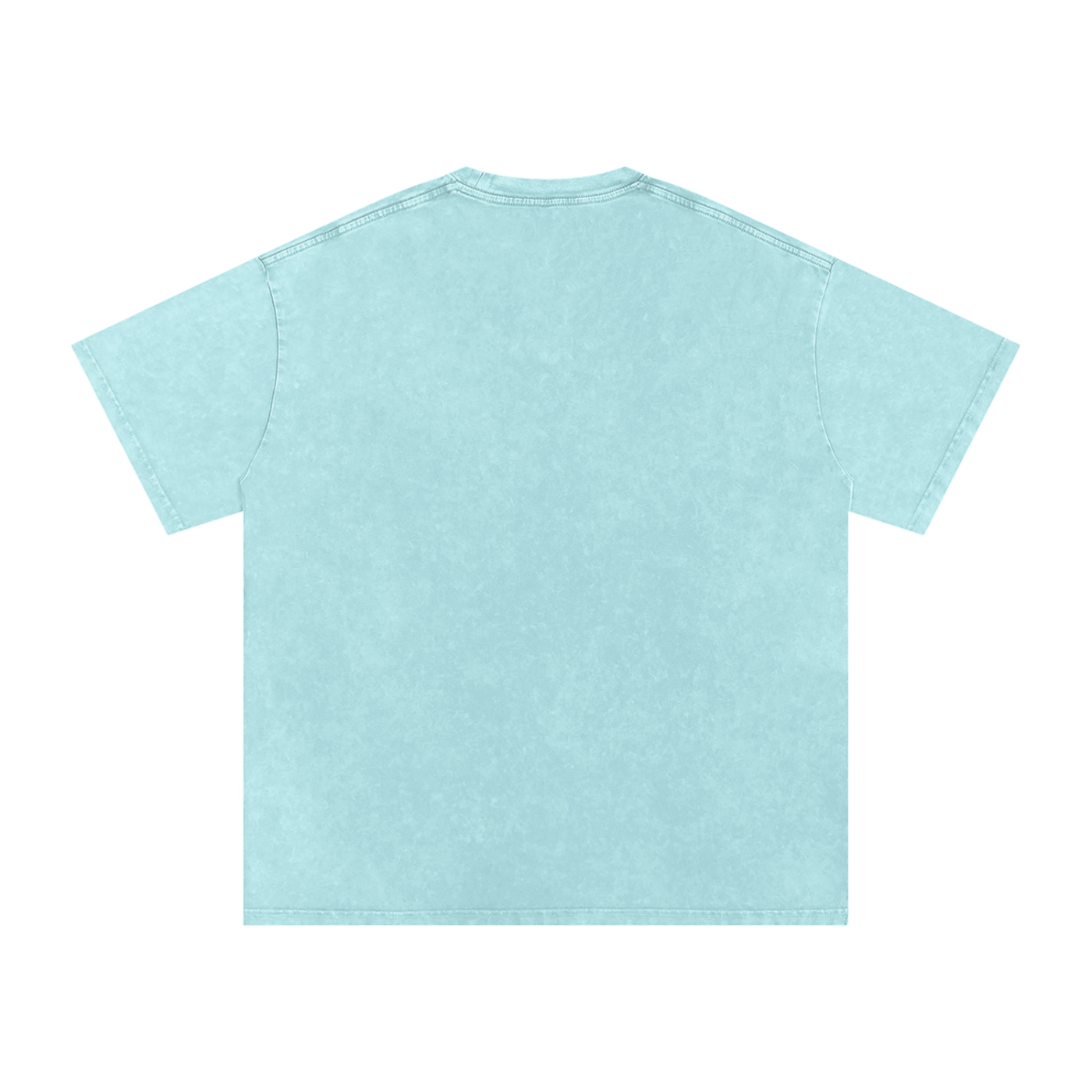 MARZ Meow Time Snow Washed Oversized Cotton T-Shirt
