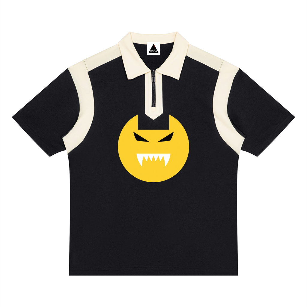 EmotionallyUnavailable Unisex Color Block Quarter Zip Polo Shirt
