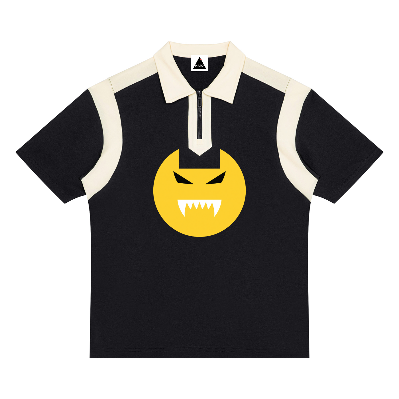 EmotionallyUnavailable Unisex Color Block Quarter Zip Polo Shirt