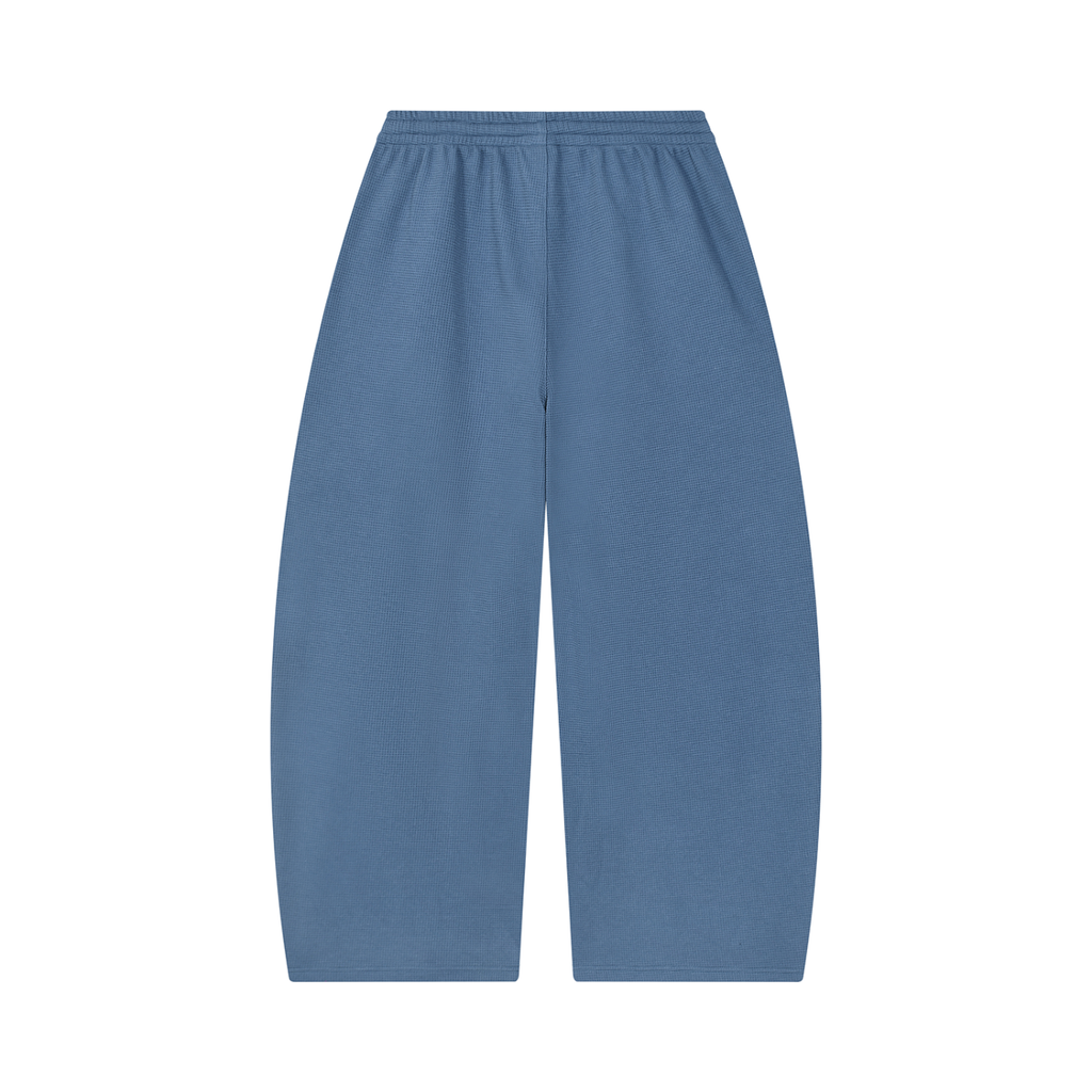 EMOUNA Unisex Waffle Barrel Leg Pants