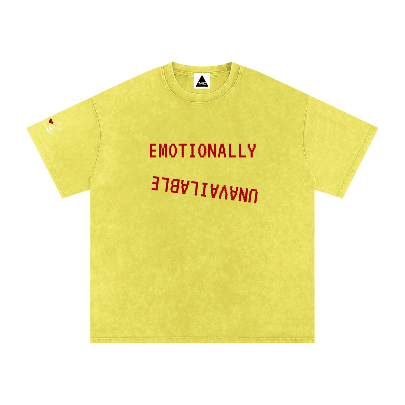 EmotionallyUnavailable Pixel Snow Washed Oversized Cotton T-Shirt