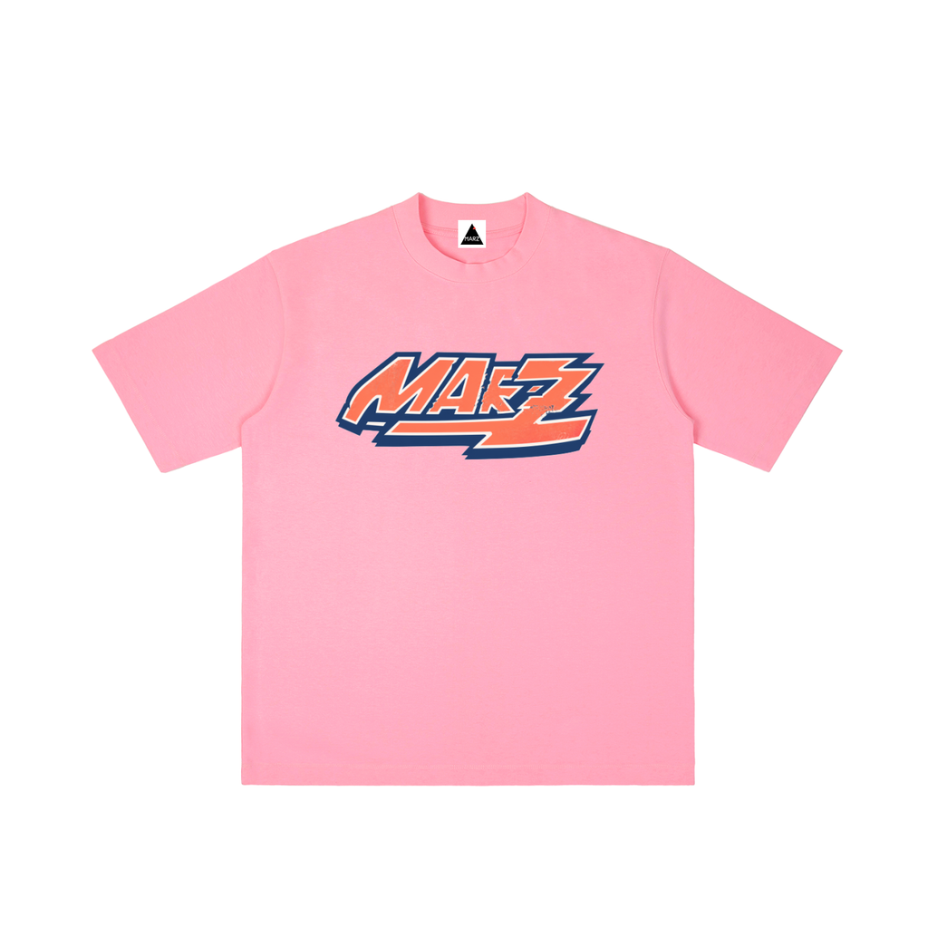 MARZ Retro Vintage Wash Drop Shoulder T-shirt