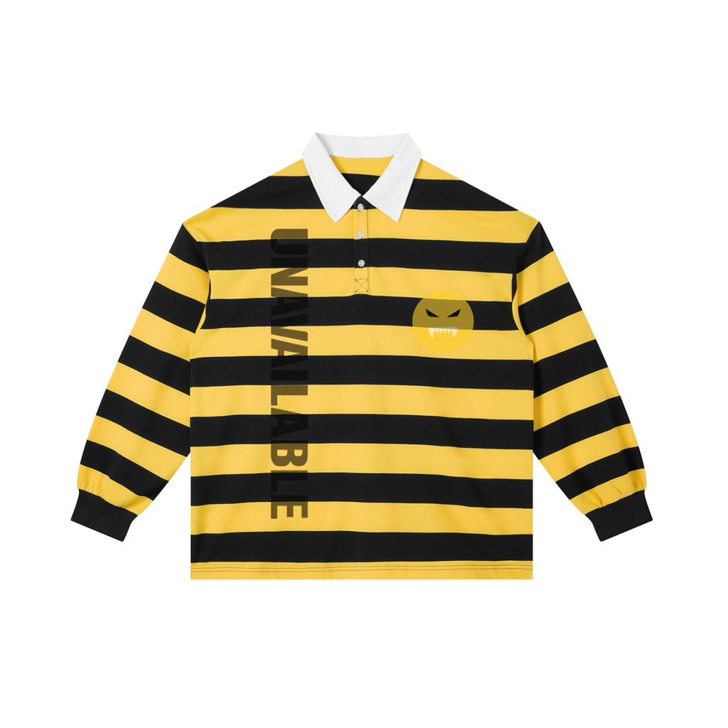 EmotionallyUnavailble Color Block Stripe Polo Shirt