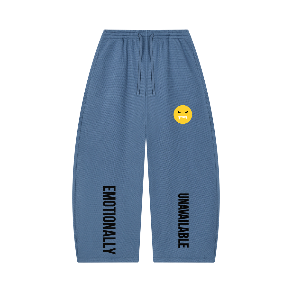 EMOUNA Unisex Waffle Barrel Leg Pants