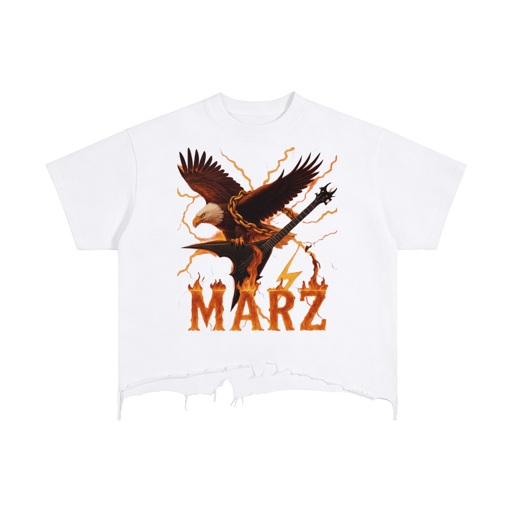 Vintage Wash Boxy Distressed Hem T-Shirt