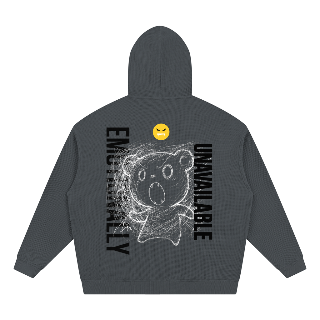 EMOUNA Kuma-chi Darake Unisex Waffle Hoodie
