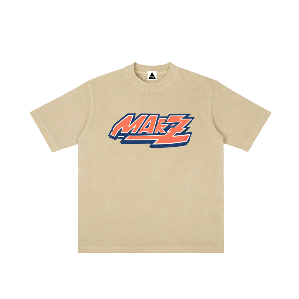 MARZ Retro Vintage Wash Drop Shoulder T-shirt