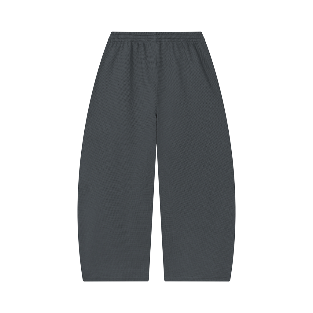 EMOUNA Unisex Waffle Barrel Leg Pants