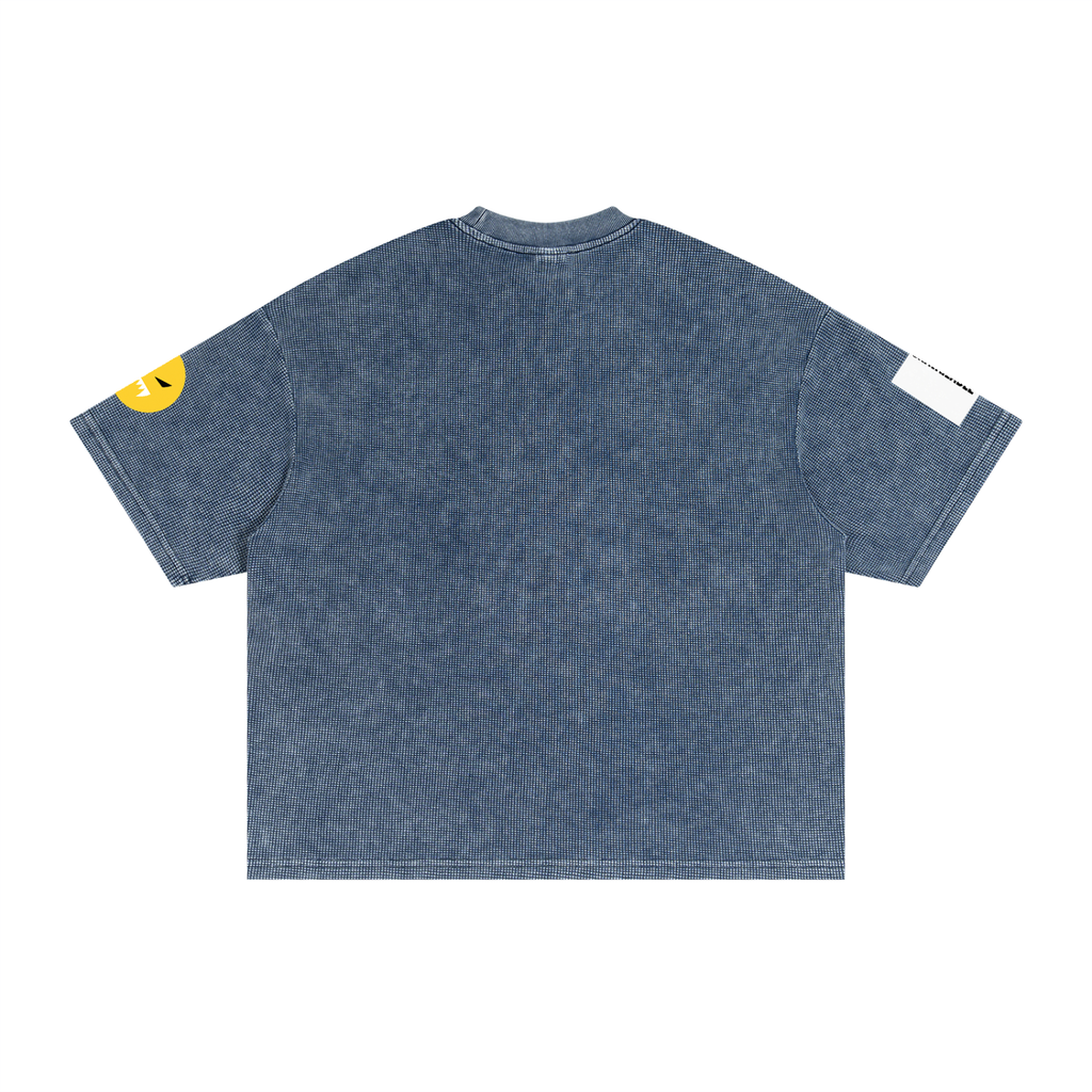 EMOUNA Kuma-Chi Textured Waffle Washed Boxy T-Shirt