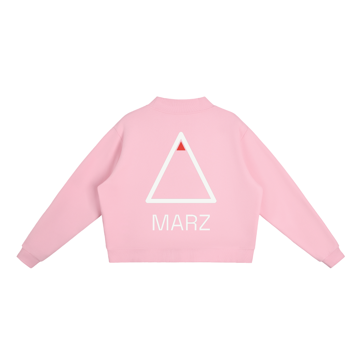 MARZ Transcendent Essential Fleece Mock-Neck Crew Sweatshirt