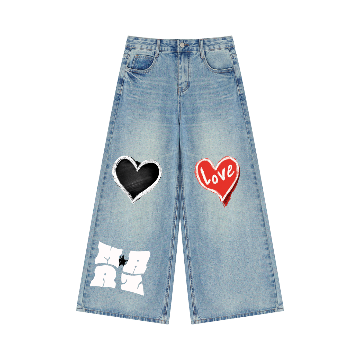 Women’s Vintage Wash Wide Leg Jeans