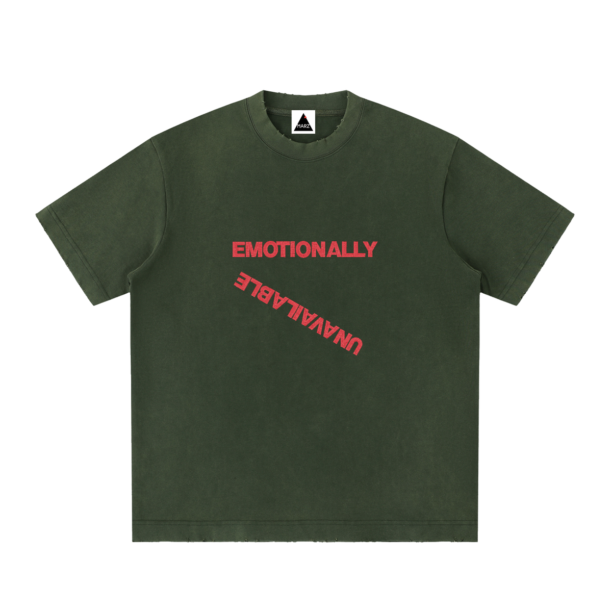 EmotionallyUnavailable Heavyweight Vintage Washed Frayed T-Shirt
