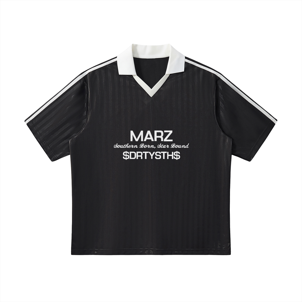 MARZ Dirty South Contrast Collar Striped Soccer Jersey